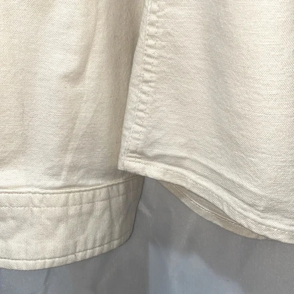 MEN  COTTON CREAM OXFORD BUTTON DOWNSHIRT SZ M Men